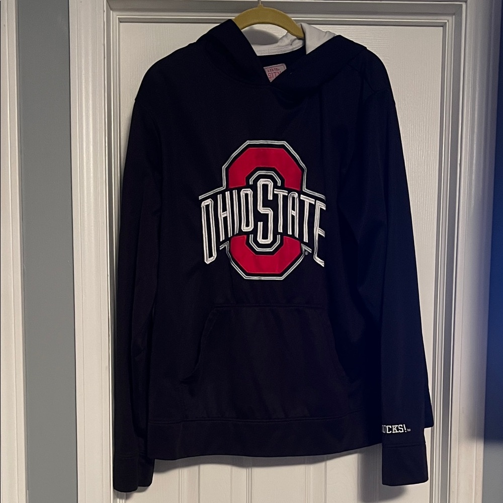 Varsity Black and Red Ohio State Hoodie
